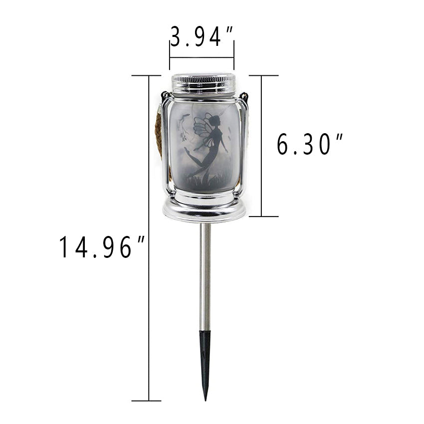 Solar Creative Fairy Frosted Glass Jar LED Outdoor Light Lumendat