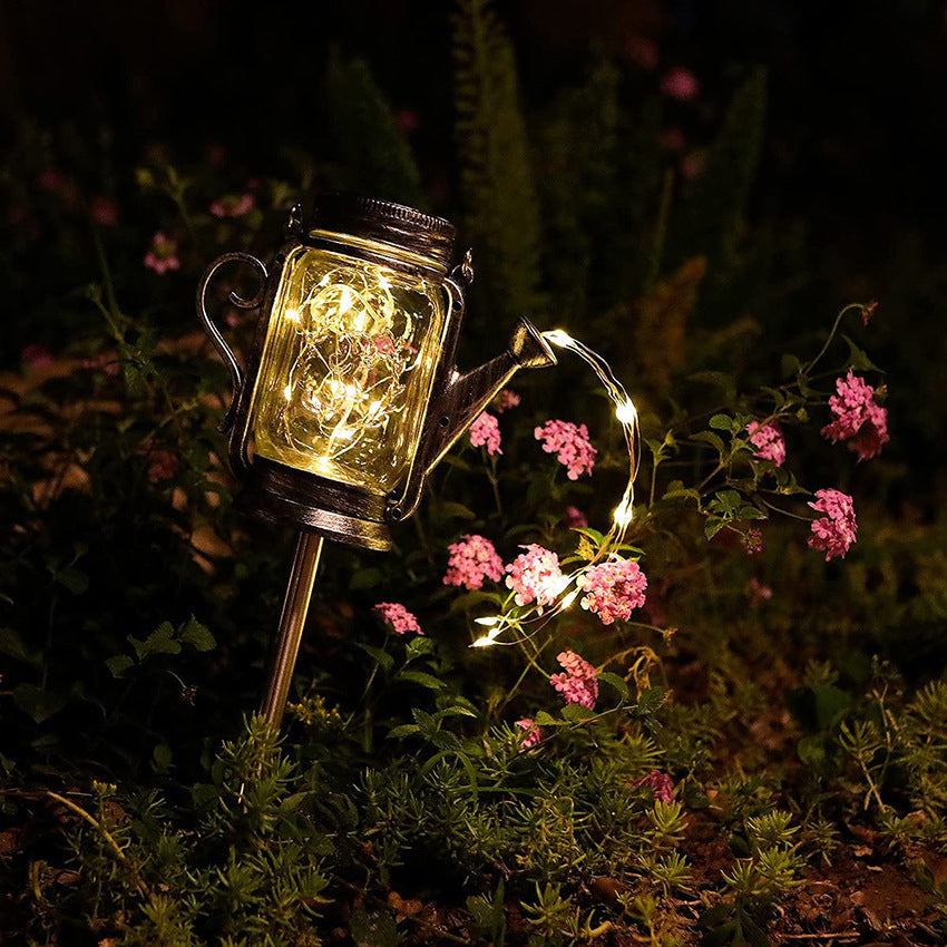 Solar Creative Fairy Frosted Glass Jar LED Outdoor Light Lumendat