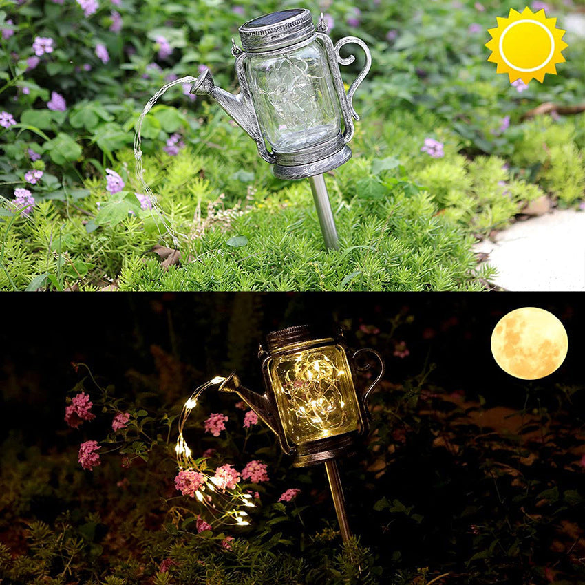 Solar Creative Fairy Frosted Glass Jar LED Outdoor Light Lumendat