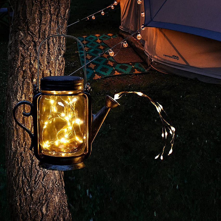 Solar Creative Fairy Frosted Glass Jar LED Outdoor Light Lumendat