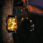 Solar Creative Fairy Frosted Glass Jar LED Outdoor Light Lumendat