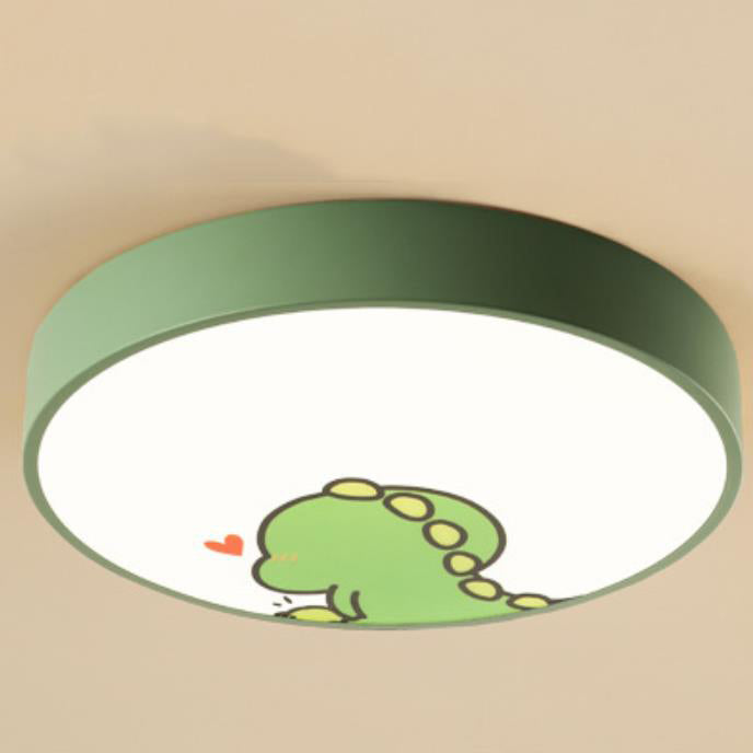Lumendat Cartoon Creative Colorful Round Children LED Flush Mount Ceiling Light Lumendat