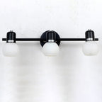 Vintage White Glass Dome Vanity Light 2/3 Light Wall Sconce Lamp