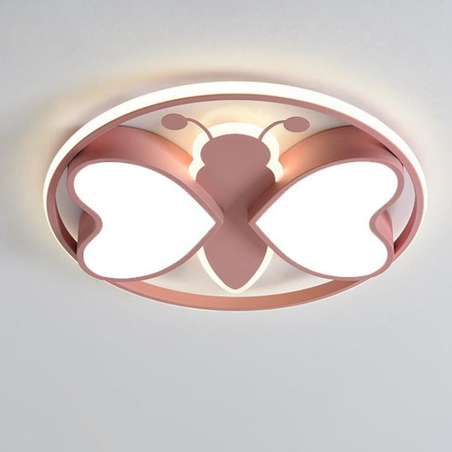 Lumendat Creative Cartoon Butterfly Round LED Flush Mount Ceiling Light Lumendat