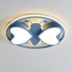 Lumendat Creative Cartoon Butterfly Round LED Flush Mount Ceiling Light Lumendat