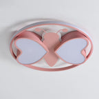 Lumendat Creative Cartoon Butterfly Round LED Flush Mount Ceiling Light Lumendat