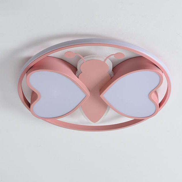 Lumendat Creative Cartoon Butterfly Round LED Flush Mount Ceiling Light Lumendat