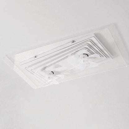 Modern Light Luxury Geometric Line Design LED Flush Mount Ceiling Fan Light
