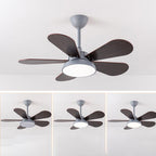 Lumendat Simple Colorful Round Fan Leaf Kids Downrods Ceiling Fan Light Lumendat