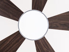 Lumendat Simple Colorful Round Fan Leaf Kids Downrods Ceiling Fan Light Lumendat