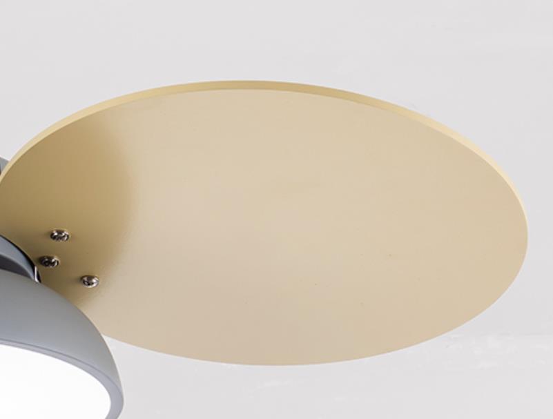 Lumendat Simple Colorful Round Fan Leaf Kids Downrods Ceiling Fan Light Lumendat