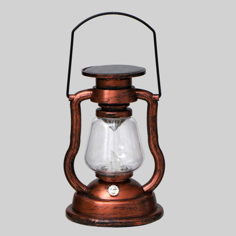Solar Retro Kerosene Lamp Horse Lamp LED Outdoor Garden Patio Decoration Portable Flame Candle Light Lumendat