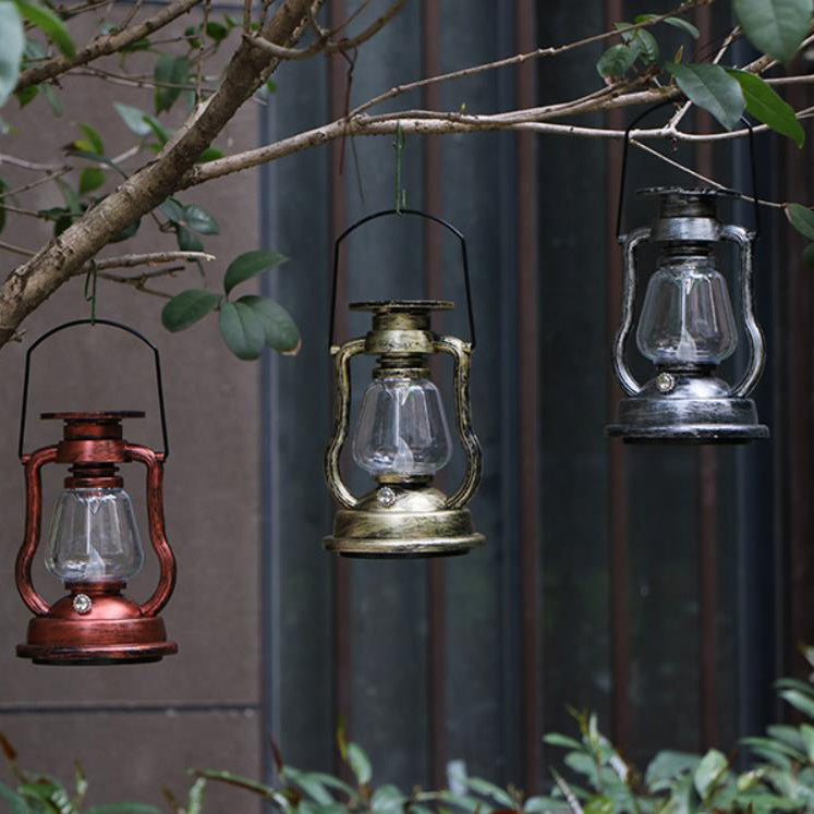 Solar Retro Kerosene Lamp Horse Lamp LED Outdoor Garden Patio Decoration Portable Flame Candle Light Lumendat