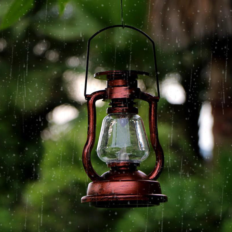 Solar Retro Kerosene Lamp Horse Lamp LED Outdoor Garden Patio Decoration Portable Flame Candle Light Lumendat