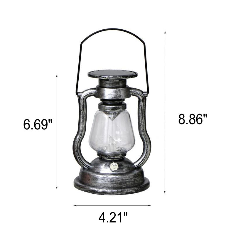 Solar Retro Kerosene Lamp Horse Lamp LED Outdoor Garden Patio Decoration Portable Flame Candle Light Lumendat