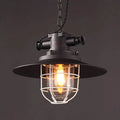 Industrial Vintage Blast Iron Cage 1-light Pendant Light Lumendat