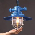 Industrial Vintage Blast Iron Cage 1-light Pendant Light Lumendat