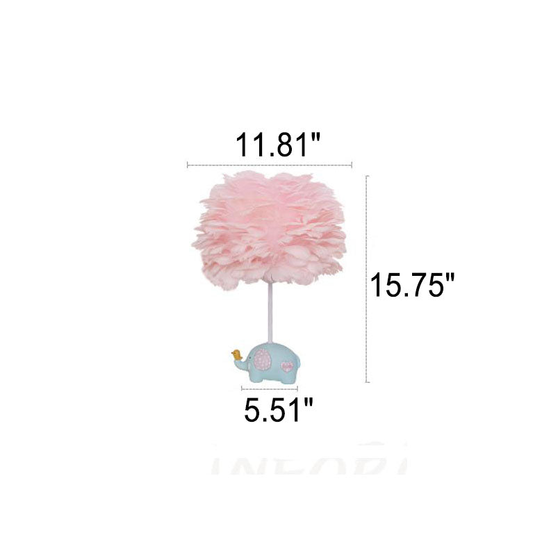 Lumendat Modern Creative Unicorn Feather Children 1-Light Table Lamp Lumendat