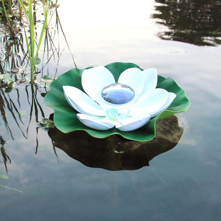 Creative Lotus Flower Waterproof Solar LED Outdoor Patio Pond Water Floating Light Lumendat