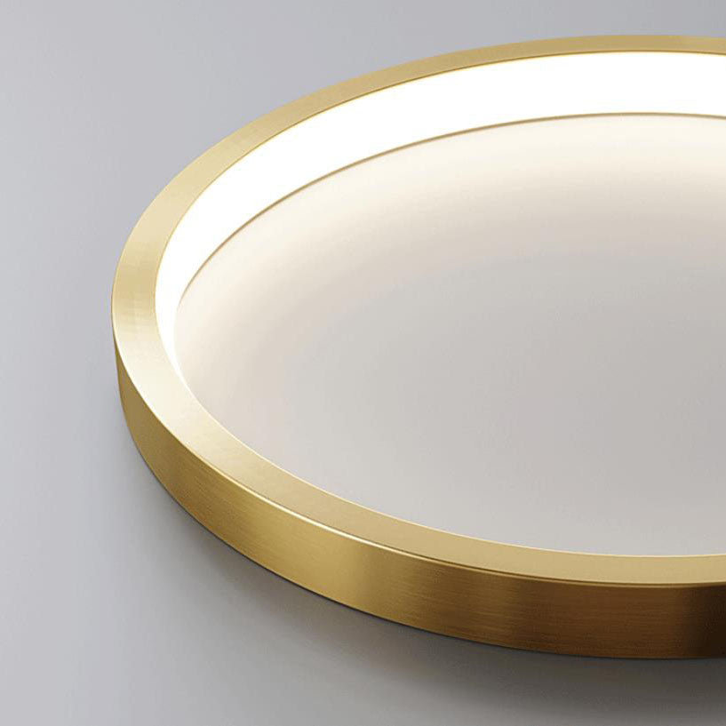 European Minimalist Light Luxury Circular Metal Acrylic LED Chandelier