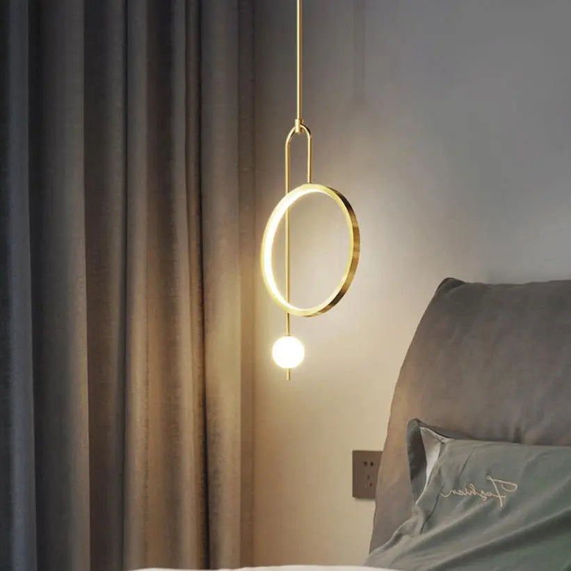 European Minimalist Light Luxury Circular Metal Acrylic LED Chandelier modern luxury lighting fixture