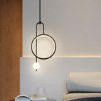 European Minimalist Light Luxury Circular Metal Acrylic LED Chandelier Lumendat