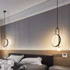 European Minimalist Light Luxury Circular Metal Acrylic LED Chandelier Lumendat