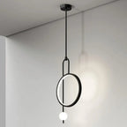 European Minimalist Light Luxury Circular Metal Acrylic LED Chandelier Lumendat