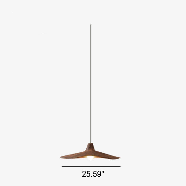 Japanese Vintage Resin Lotus Leaf 1-light Pendant Light