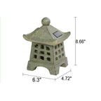 Solar House Pagoda Resin Outdoor Lawn Decorative Landscape Light Lumendat
