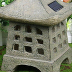 Solar House Pagoda Resin Outdoor Lawn Decorative Landscape Light Lumendat