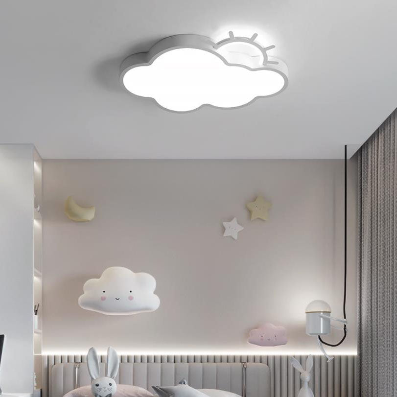 Lumendat Nordic Minimalist Cloudy Sun LED Kids Flush Mount Ceiling Light Lumendat