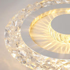 Modern Light Luxury Round Acrylic Iron Aluminum LED Flush Mount Lighting