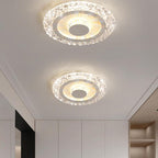 Modern Light Luxury Round Acrylic Iron Aluminum LED Flush Mount Lighting