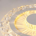 Modern Light Luxury Round Acrylic Iron Aluminum LED Flush Mount Lighting