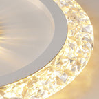 Modern Light Luxury Round Acrylic Iron Aluminum LED Flush Mount Lighting
