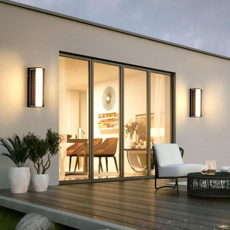 Modern Long Acrylic Solar LED Waterproof Outdoor Garden Wall Light Lumendat