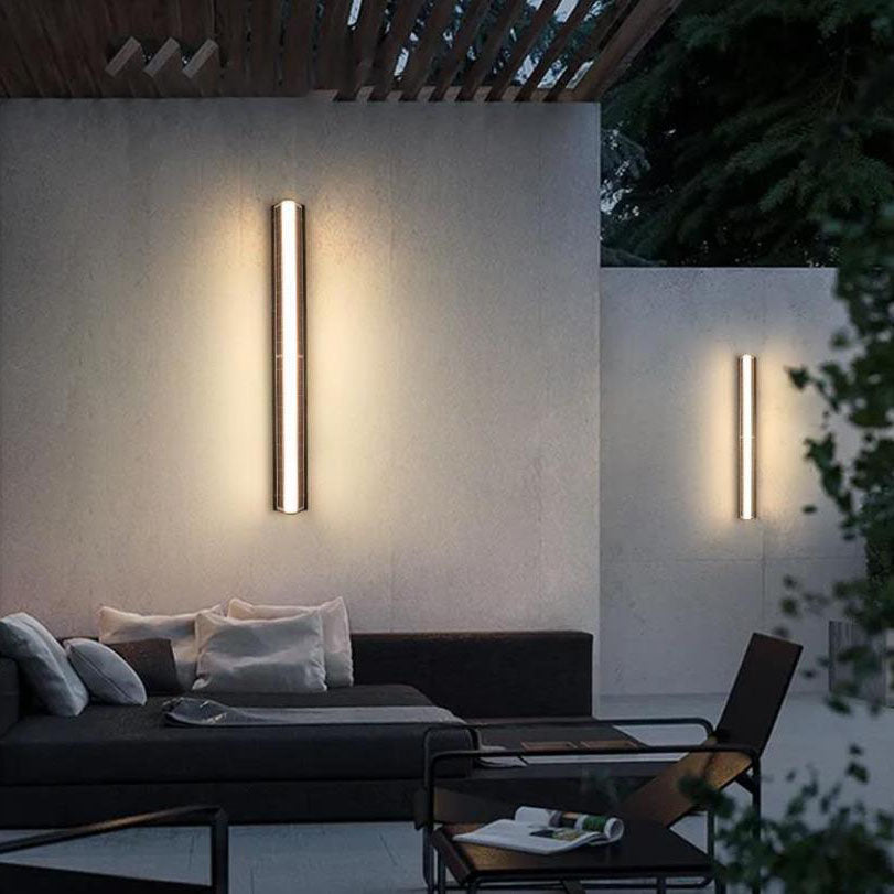 Modern Long Acrylic Solar LED Waterproof Outdoor Garden Wall Light Lumendat