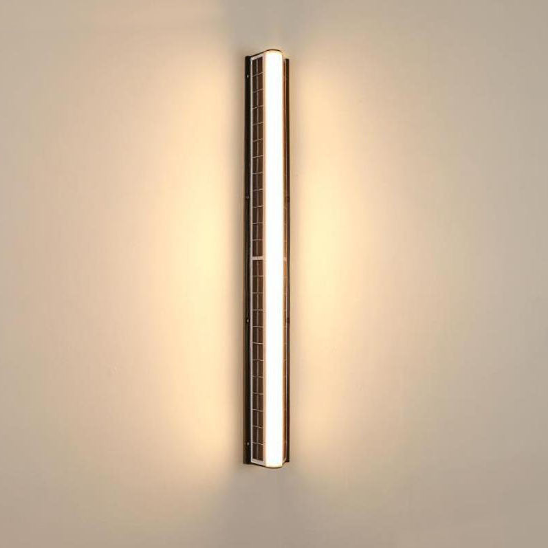 Modern Long Acrylic Solar LED Waterproof Outdoor Garden Wall Light Lumendat