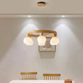 Modern Japanese Log Ring Textured Glass Globe 3/6/9 Light Chandelier modern luxury lighting fixture