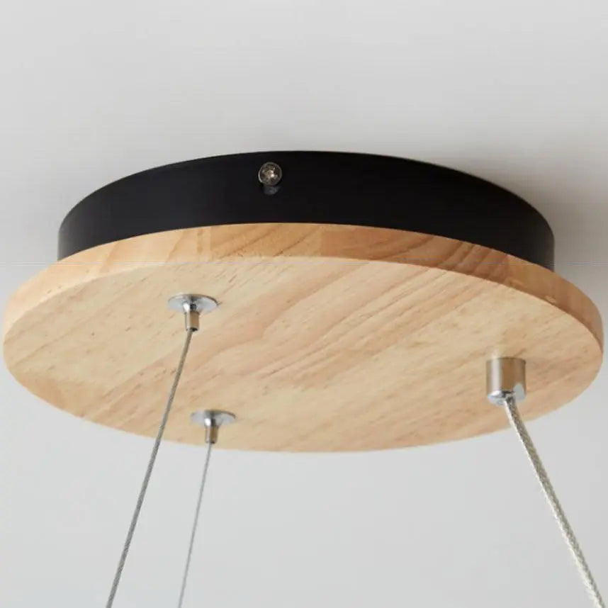 Modern Japanese Log Ring Textured Glass Globe 3/6/9 Light Chandelier Lumendat