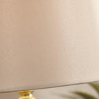 Nordic Vertical Pattern Ceramic Fabric 1-Light Table Lamp Lumendat