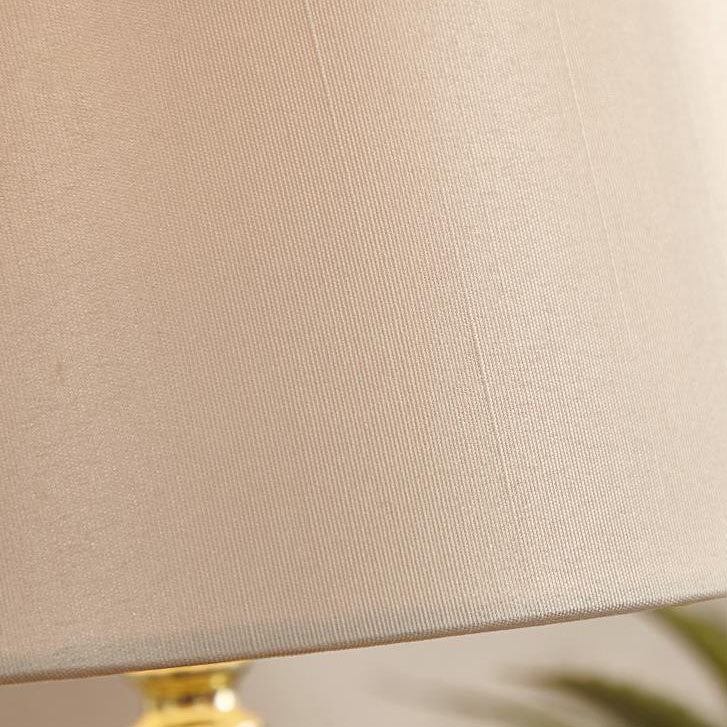 Nordic Vertical Pattern Ceramic Fabric 1-Light Table Lamp Lumendat