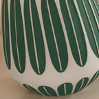 Nordic Vertical Pattern Ceramic Fabric 1-Light Table Lamp Lumendat