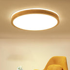Japanese Minimalist Solid Wood LED Flush Mount Lighting Lumendat