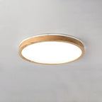 Japanese Minimalist Solid Wood LED Flush Mount Lighting Lumendat