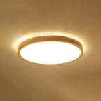Japanese Minimalist Solid Wood LED Flush Mount Lighting Lumendat