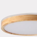 Japanese Minimalist Solid Wood LED Flush Mount Lighting Lumendat