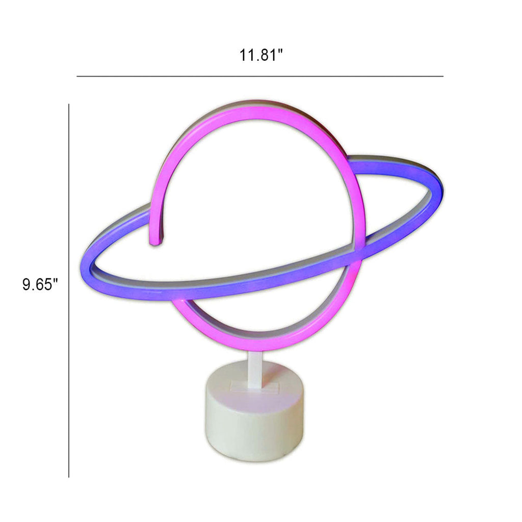 Modern Creative Planet Neon Plastic LED Night Light Table Lamp Lumendat