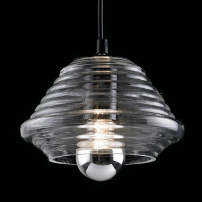 Modern Industrial Clear Glass Iron 1-light Pendant Light BulbSquare